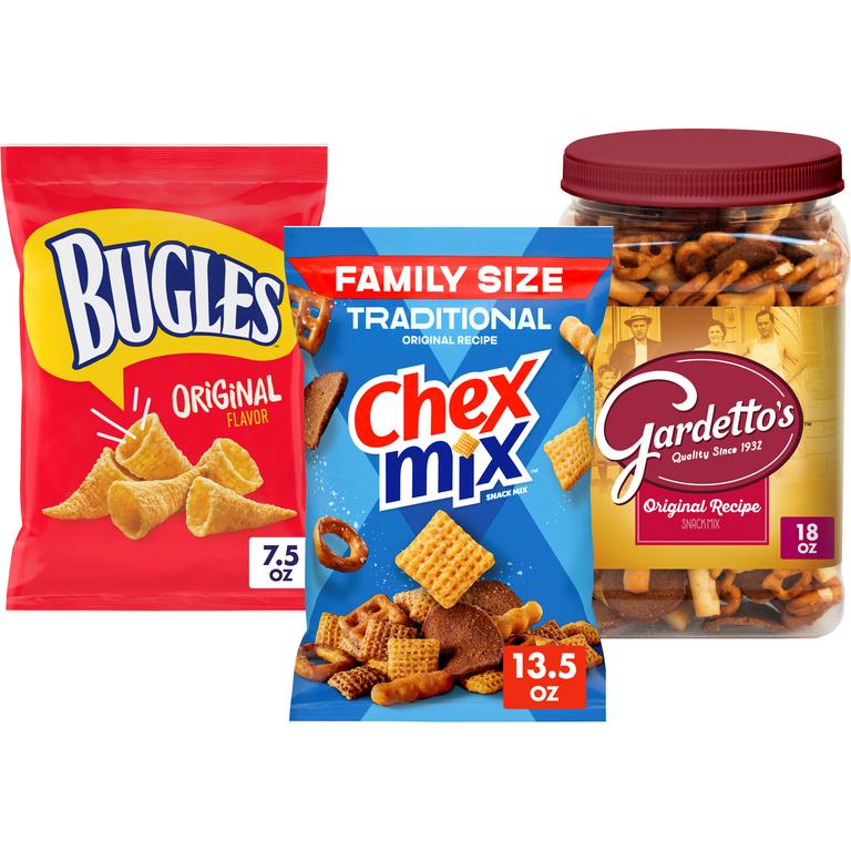 $0.75 off 2 When you buy TWO(2) BAGS any 5.5 OZ. OR LARGER Chex Mix™, Gardetto’s™ Snack Mix, Bugles™ Corn Snacks OR Chex Mix™ Muddy buddies™