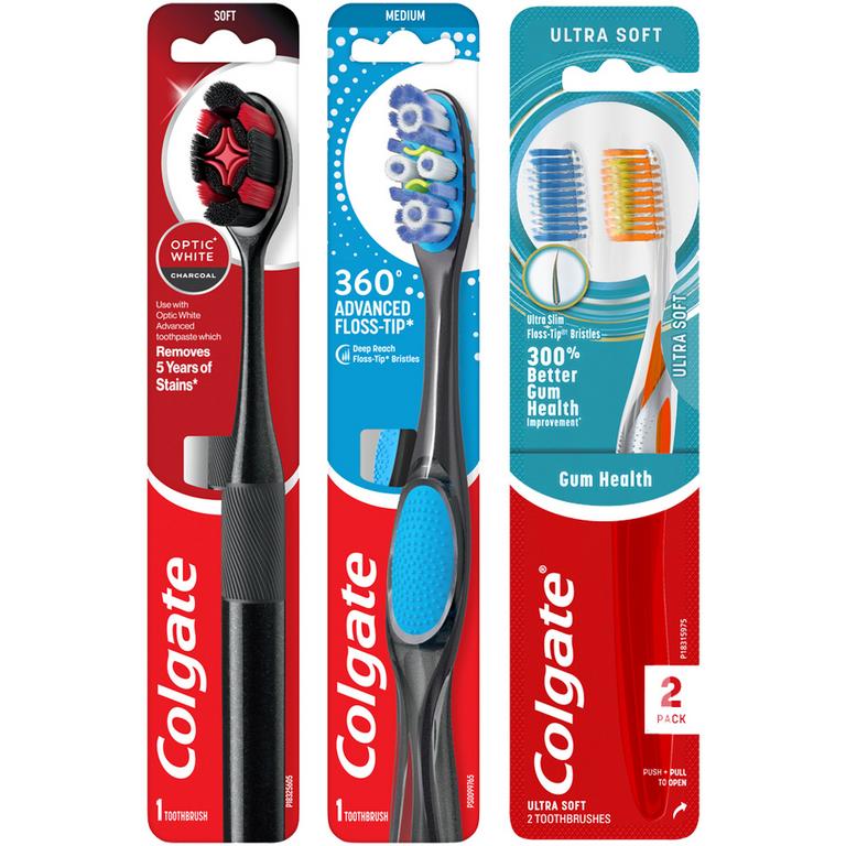 $3 off 1 On any ONE (1) Colgate 360° Advanced, Gum Health or Optic White Manual Toothbrush