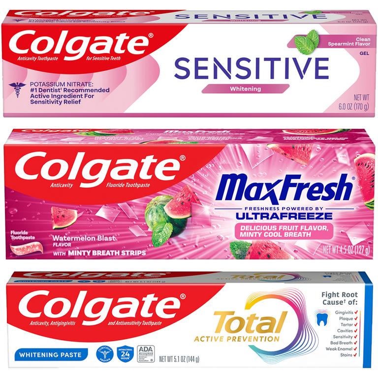 $2 off 1 On any ONE (1) Colgate Total (3.3oz or 5.1oz), Optic White Stain Fighter, Max Fresh or Sensitive Toothpaste (excluding 3pack Toothpastes)