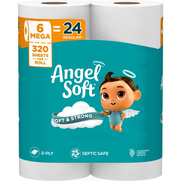 $1.50 off 3 off any THREE (3) packages of Angel Soft® Bath Tissue, 6 Mega Roll. 