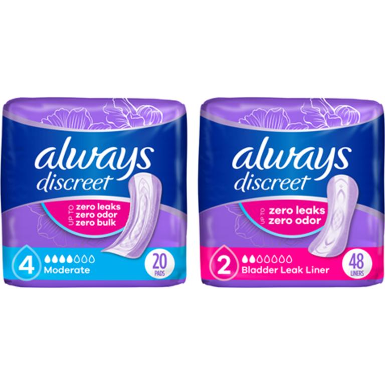 $6 off 2 TWO Always Discreet Underwear Select Varieties