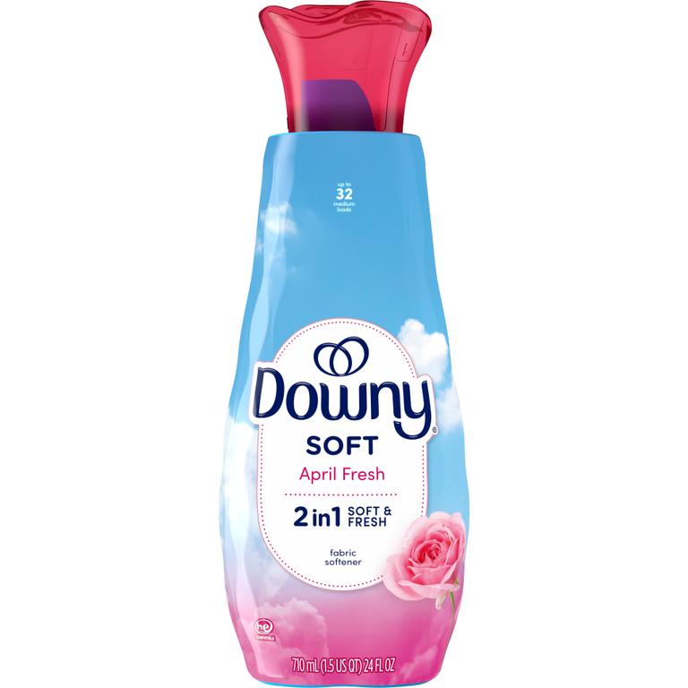 $0.75 off 1 ONE Downy Liquid Fabric Softener April Fresh 24 oz OR 32 oz (includes Downy Intense 24-32 oz OR Downy Soft 24-32 oz) OR Downy Fresh 50oz OR Downy Sheets 34 ct OR Downy Unstopables In-Wash Scent Boosters 3.3 oz (excludes Downy Rinse, Downy WrinkleGuard Sheets, Downy Libre Enjuague and trial/travel size).