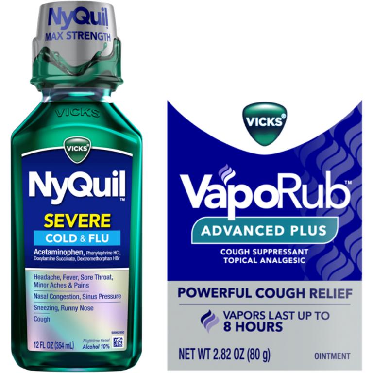 $1.50 off 2 TWO DayQuil, NyQuil Adult & Kids, Sinex, Vapo, Vapo Drops, VapoCOOL Drops, Vapo Pops Kids (excludes 1oz, 4oz, 2ct & 8ct DayQuil or NyQuil products, NyQuil Adult Chews, VapoRub 12g, VapoCOOL Drops 12 & 18ct, and trial/travel sizes).