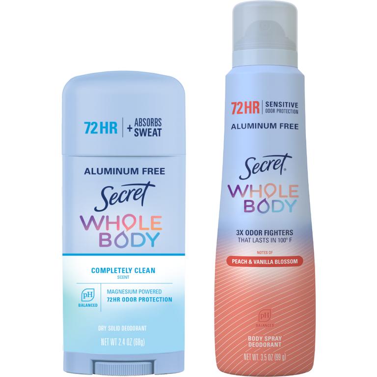 $6 off 2 TWO Secret Whole Body Deodorants (excludes trial/travel size).