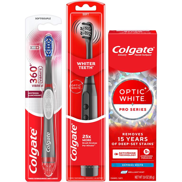 $8 off 1 On any ONE (1) Colgate Optic White Pro Series Toothpaste; Optic White Sonic or Colgate 360° Vibrate Whitening Battery Powered Toothbrush