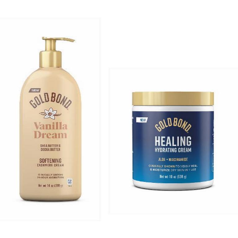 $3.50 off 1 ONE (1) NEW Gold Bond 14oz Scented Body Cream, Gold Bond Healing Hydrating Cream 19oz Jar OR Gold Bond 1.75oz Foot Pain Relief Cream