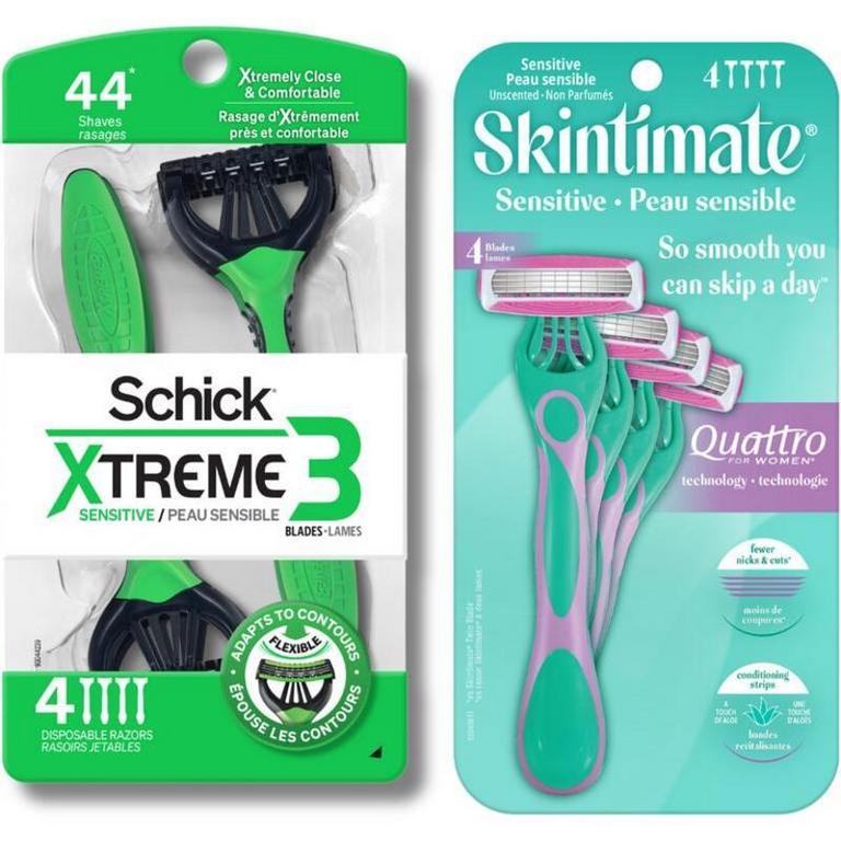 $2 off 1 on ONE (1) Schick® Men's or Women's or Skintimate® Disposable Razor Pack (excl. Schick® Xtreme® & Skintimate® 1 & 2 ct. Disposable & Hydro Silk® Touch Up)