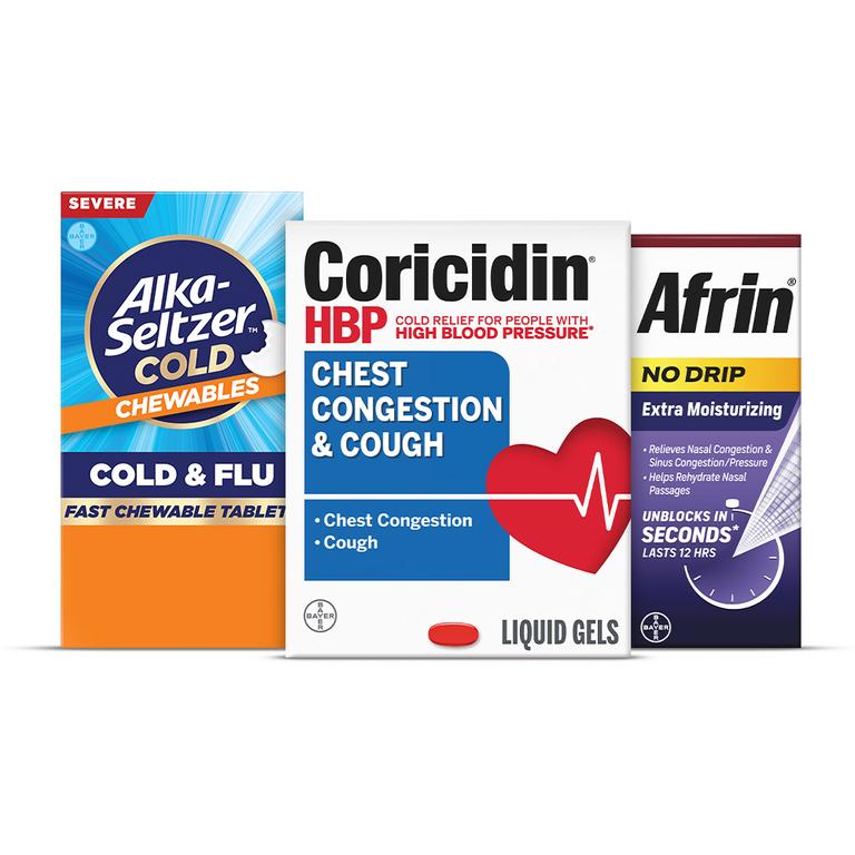 $2 off 1 on any ONE (1) Alka-Seltzer™ Cold, Coricidin® OR Afrin® select varieties