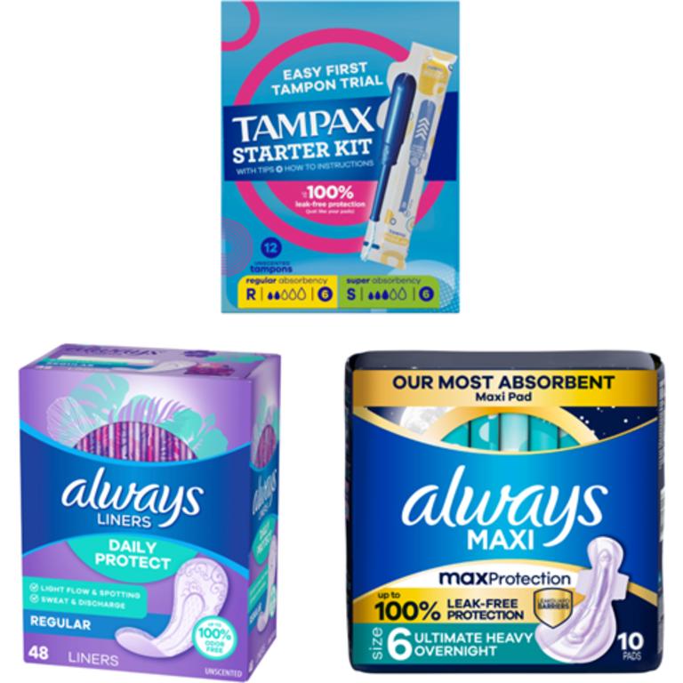 $3 off 2 TWO Always, Tampax AND/OR L. Feminine Care Select Varieties
