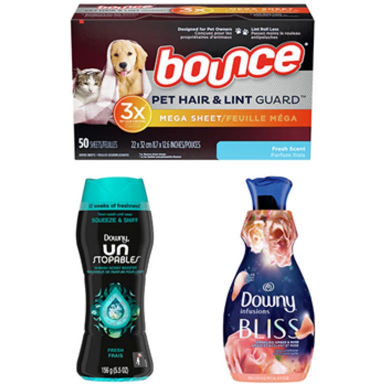 $1 off 1 ONE Bounce or Downy Laundry Care Select Varieties