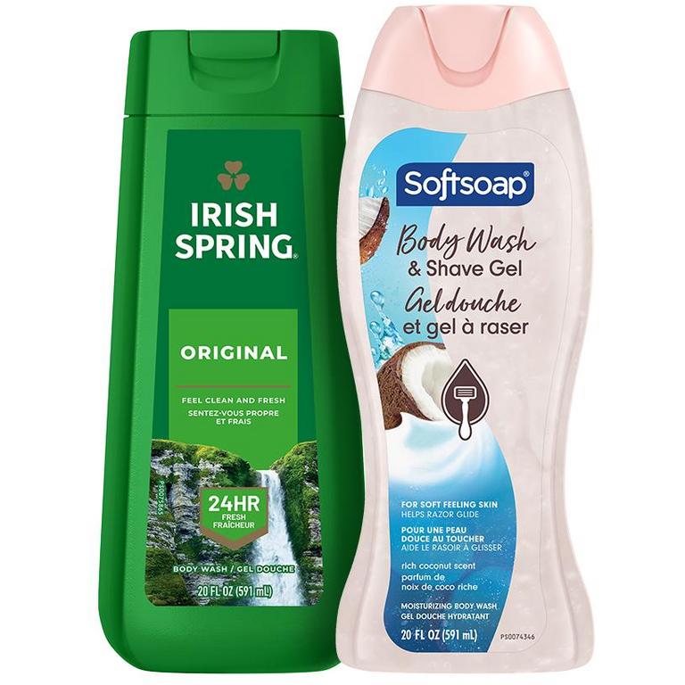 $2 off 1 On any ONE (1) Irish Spring or Softsoap Body Wash (20oz or larger)