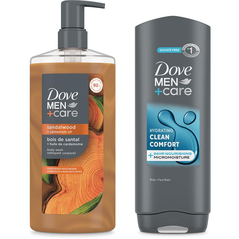$4 off 2 on any TWO (2) Dove Men+Care Body Wash 18oz, Plant Powered Body Wash 18oz+ or Bar 4-6ct (excludes items and sizes not listed)