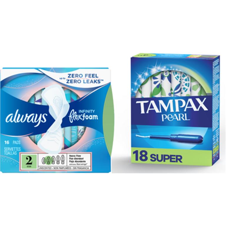 $2 off 2 TWO Always or Tampax Feminine Care Select Varieties