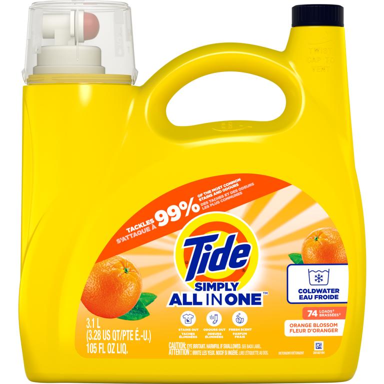 $1 off 1 ONE Tide Simply Laundry Detergent 94-107 oz (excludes TIde Rinse, Tide Detergent, Tide PODS and trial/travel size).