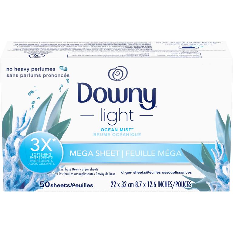 $1 off 1 ONE Downy Mega Sheets 50-60 ct (includes Infusions OR Downy Light Sheets), (excludes travel size).