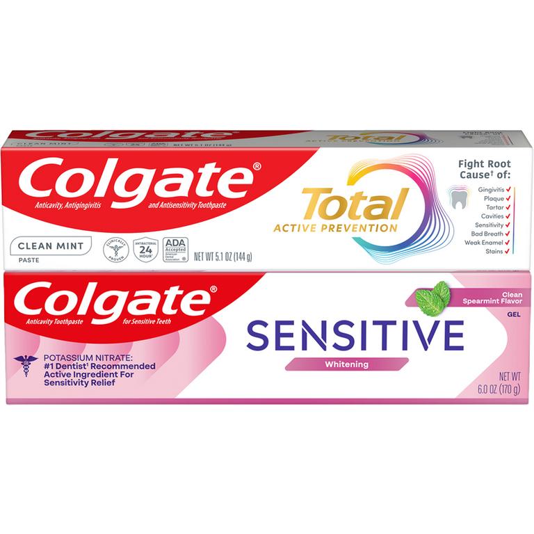 $5 off 2 On any TWO (2) Colgate Total (5.1oz), Sensitive (6oz) Adult Toothpastes, or hello Watermelon (4.2oz) Kids Toothpastes