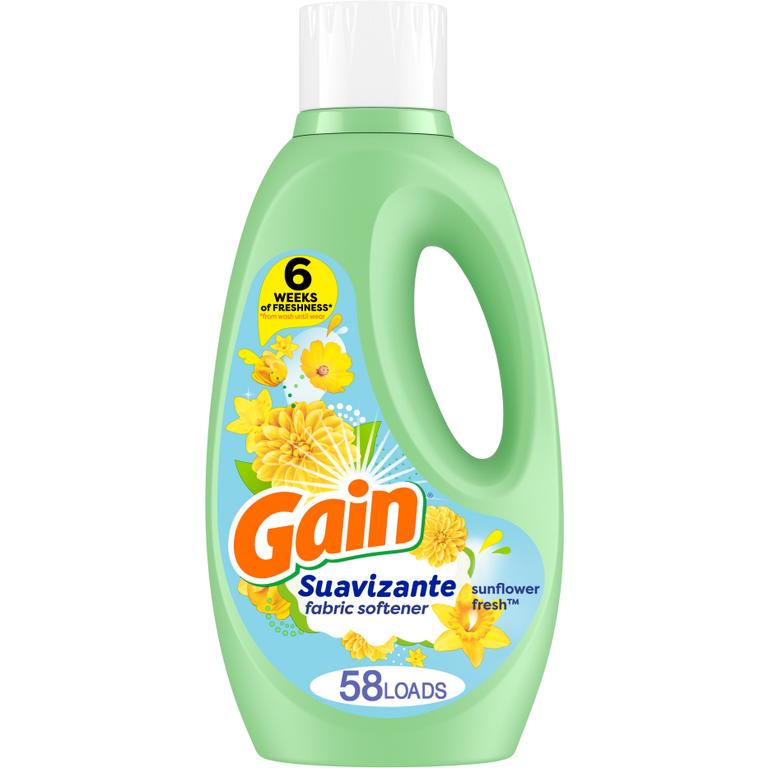 $0.75 off 1 ONE Gain Suavizante Liquid Fabric Softener 50 oz OR Gain Sheets 34 ct OR 60 ct (excludes Gain Mega sheets, Gain Rinse, Gain Fireworks and trial/travel size).