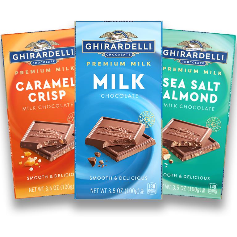 $1 off 1 on ONE (1) Ghirardelli Premium Milk Chocolate Bar.